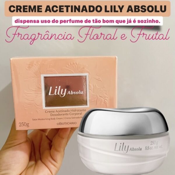 CREME ACETINADO HIDRATANTE CORPORAL LILY ABSOLU…